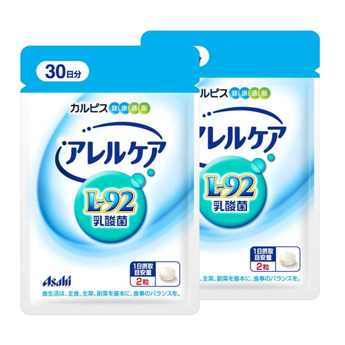 칼피스 알레르기 케어 120정(60정x2개) 파우치 (L-92 유산균 배합)  아레루케어
