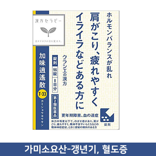 크라시에 한방세라피 가미소요산 갱년기장애 혈도증 96정 8일분 과립