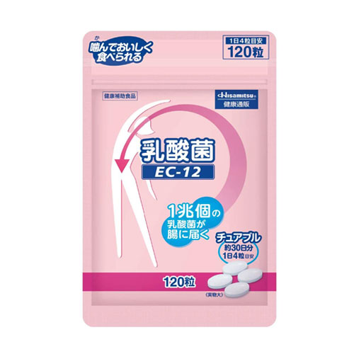 히사미츠 유산균 EC-12 1조유산균 츄어블120정  엔테로코커스페칼리스균 인체유산균 밀크올리고당