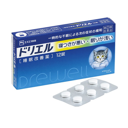 도리엘 도리에루12정  6회분 【지정제2류의약품】  수면장애 불면증