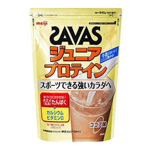 메이지 SAVAS 사바스 주니어프로테인 훼이단백질 칼슘 비타민D 코코아맛 60회분 840g