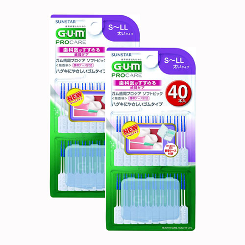 GUM  치간칫솔 40개입*2세트 S-LL사이즈