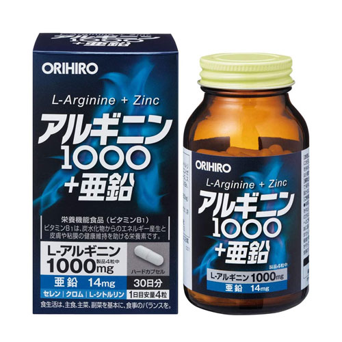 오리히로  아르기닌1000mg +아연 120정 (30일분)