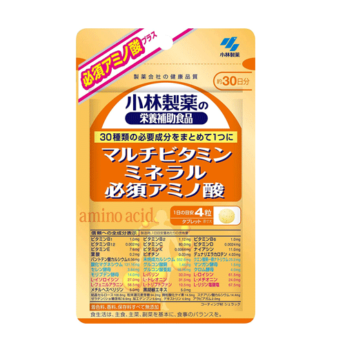 고바야시제약 멀티비타민 미네랄 필수아미노산 120정(30일분)