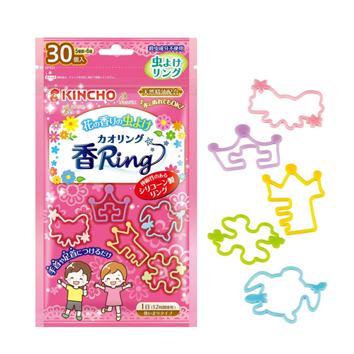 킨초 카오링 야외팔찌  핑크 플라워향 30개입