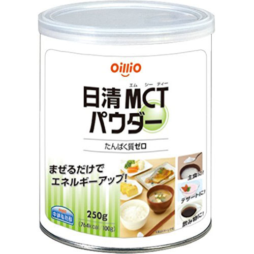 닛신 MCT파우더 250g 캔 100%중쇄지방산 콜레스테로 탄수화물 단백질0(제로) 무향 무취 코코넛오일 