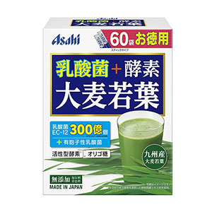 아사히 Asahi 유산균＋효소 새싹보리 30포/60포 EC-12 200억개 유포자성유산균 플락토올리고당