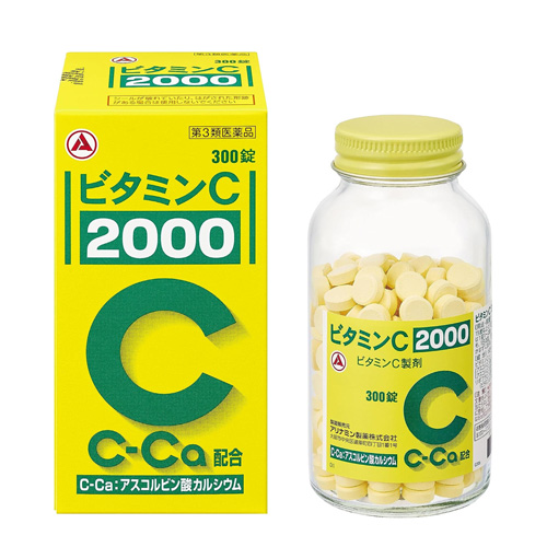 아리나민 제약  비타민C 2000 300정「제3류의약품」 비타민C2000mg 칼슘68mg