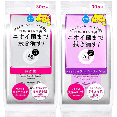 시세이도 Ag24 클리어샤워시트 30매 (2가지 중 택1)