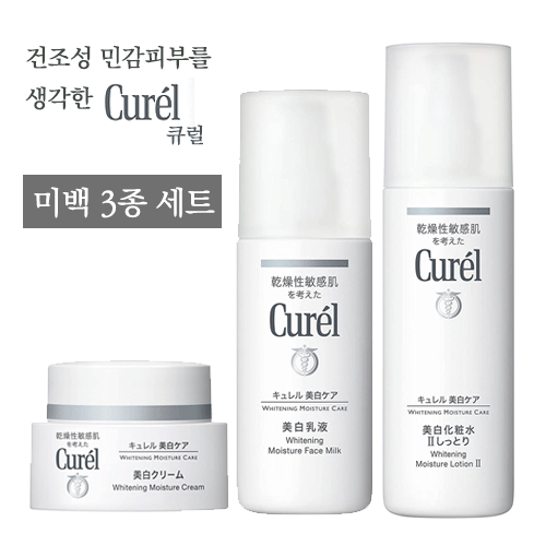 Curel 큐렐 건조성민감피부 미백시리즈 스킨,로션,크림3종세트