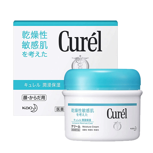 Curel 큐렐 건조성민감피부 보습크림 90g 얼굴+보디용 세라미드 유칼립투스