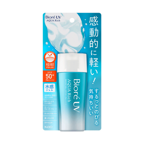 비오레 UV 아쿠아리치 워터리 젤타입 70ml SPF50+/PA++++ 얼굴/전신용