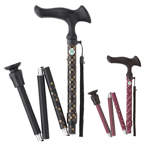 후지홈 스틱 카루가모E 접이식 지팡이 S/M겸용 휴대용 지팡이 386149