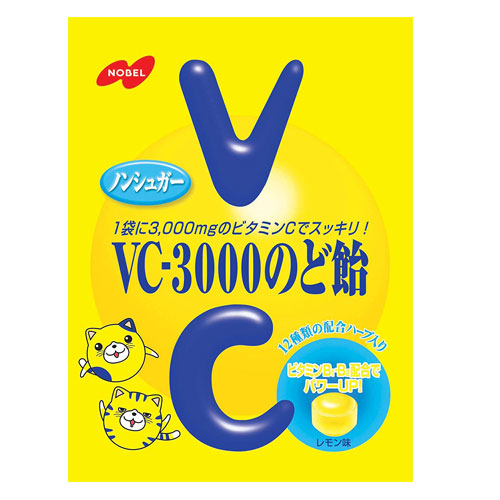 노벨 VC3000목캔디 비타민 허브 90g 개별포장
