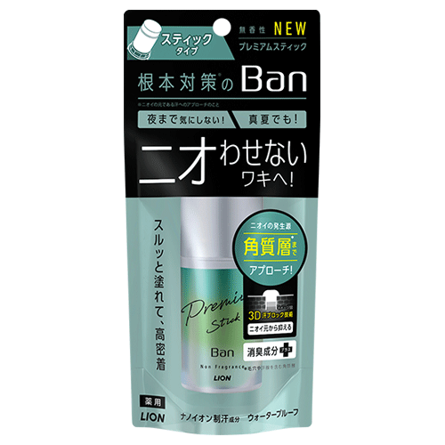 라이온 BAN 땀 차단 프리미엄 스틱 무향 20g