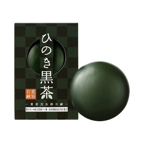 히노키흑차 비누 세안 비누(6종류의 보습 성분 배합) 80g