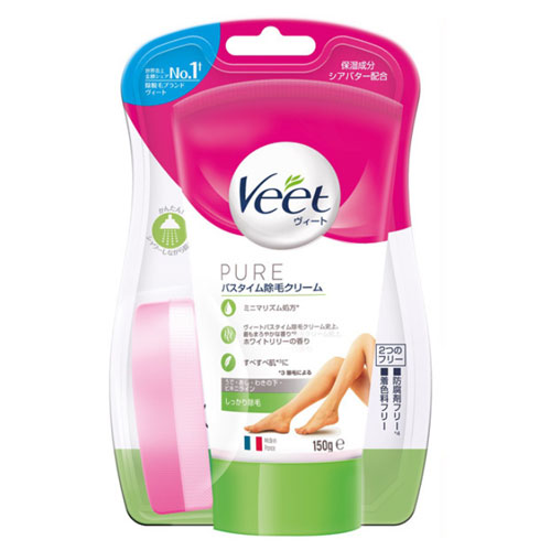 veet 비트 제모크림 퓨어 샤워타임용 확실한　제모타입 150g   보습성분함유