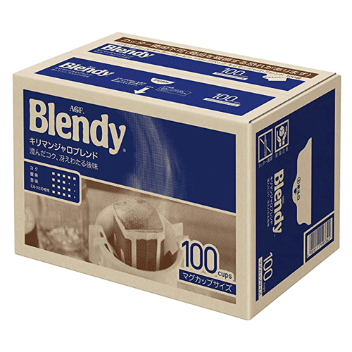 AGF Blendy 블랜디 레귤러 커피 드립백 100개입 킬리만자로 블렌드