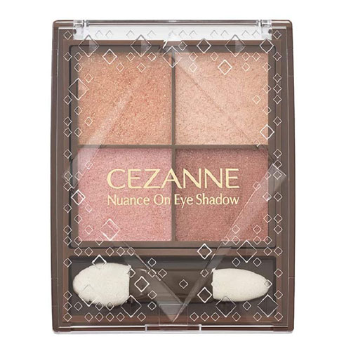 CEZANNE 세잔느 뉴앙스온아이섀도 01웜코럴 Nuance On Eye Shadow 4색 아이쉐도