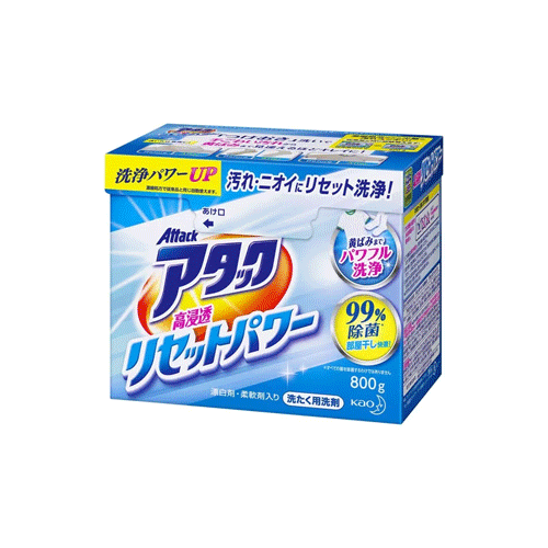 어택 고침투 리셋 파워 일본 분말세제 800g