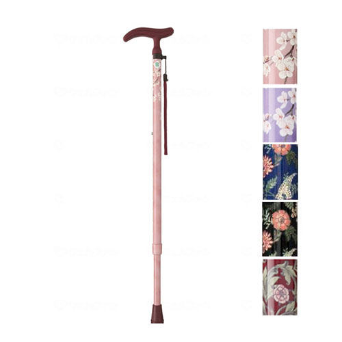 후지홈 엑티브 그레이스 길이조절 지팡이 S 386150 사쿠라 패션디자인
