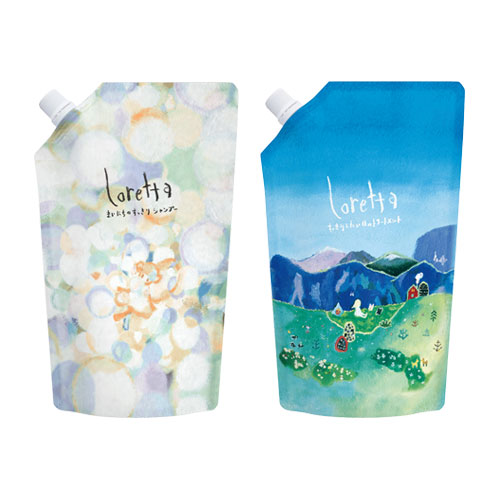 로레타 Loretta 매일 상쾌한 샴푸 리필 500mL + 상쾌하고 싶은 날 트리트먼트 리필 400g 세트