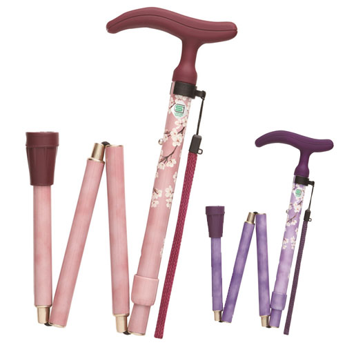 후지홈 엑티브 그레이스 접이식 지팡이 S 386151 사쿠라핑크 사쿠라퍼플