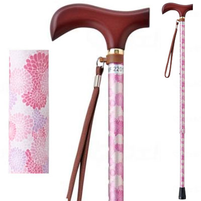 유메라이프스틱 신축형 지팡이【슬림타입】조절식지팡이 부케달리아  웰판 9714