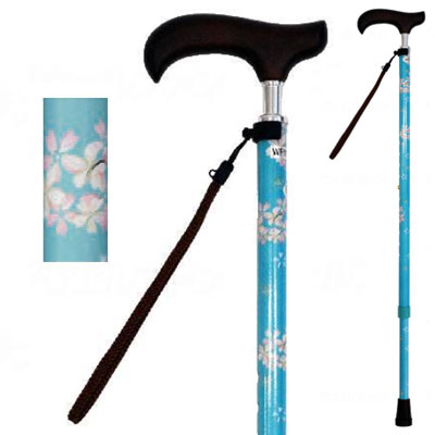 유메라이프스틱 슬림넥 신축형 지팡이【슬림타입】블루체리 조절식지팡이  웰판 9734