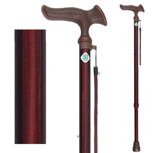 후지홈 스틱 카루가모 옴므 신축형지팡이 남성용 나뭇결미디엄  조절식 지팡이