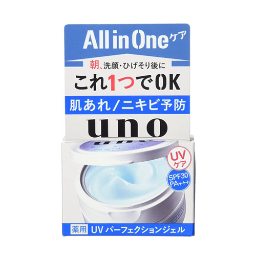 시세이도 우노 UNO UV 퍼펙션젤 올인원 80g SPF30+ PA+++ 피부염 여드름예방 번들거림 자외선관리 