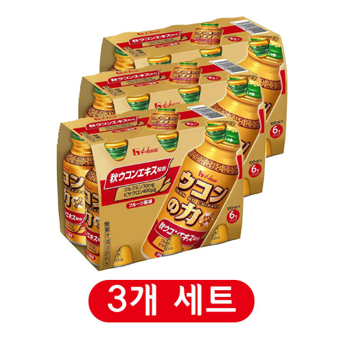 우콘의힘 100ml 드링크6개 들입  3개세트(총 18개) 우콘노치카라