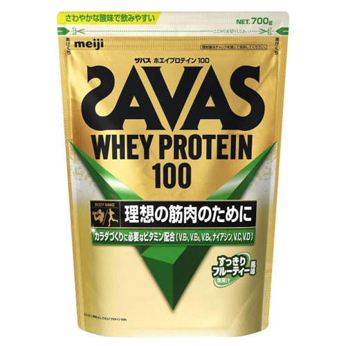 메이지 SAVAS 자바스 훼이프로틴100 【산뜻한후르티맛】700g 사바스