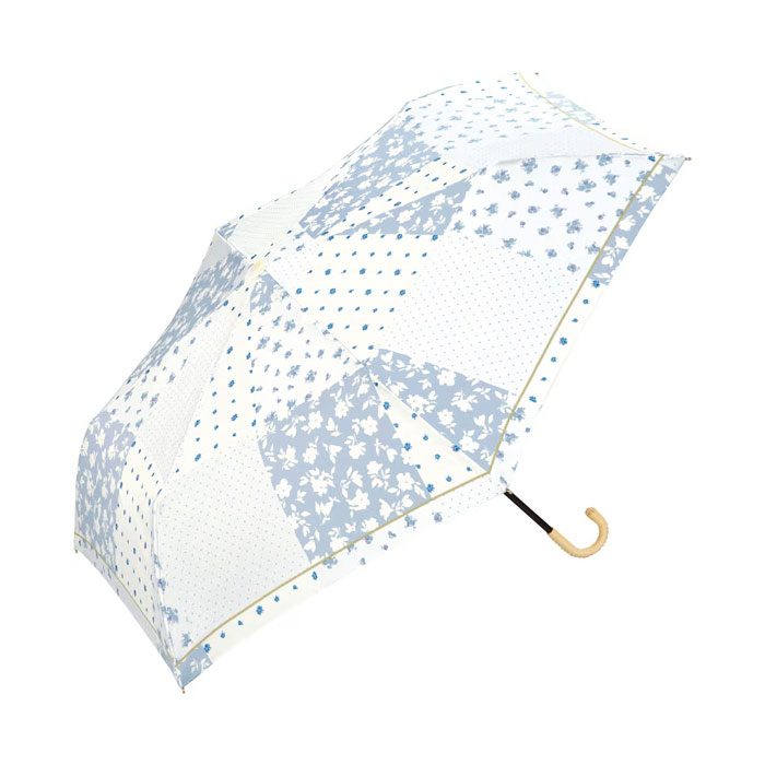 WPC 접이식 우산 양산 겸용 플로럴 패치워크 미니 50cm 수동식 UV 차단 자외선 방지 효과 오프(오프 화이트) 8065-015-002OF