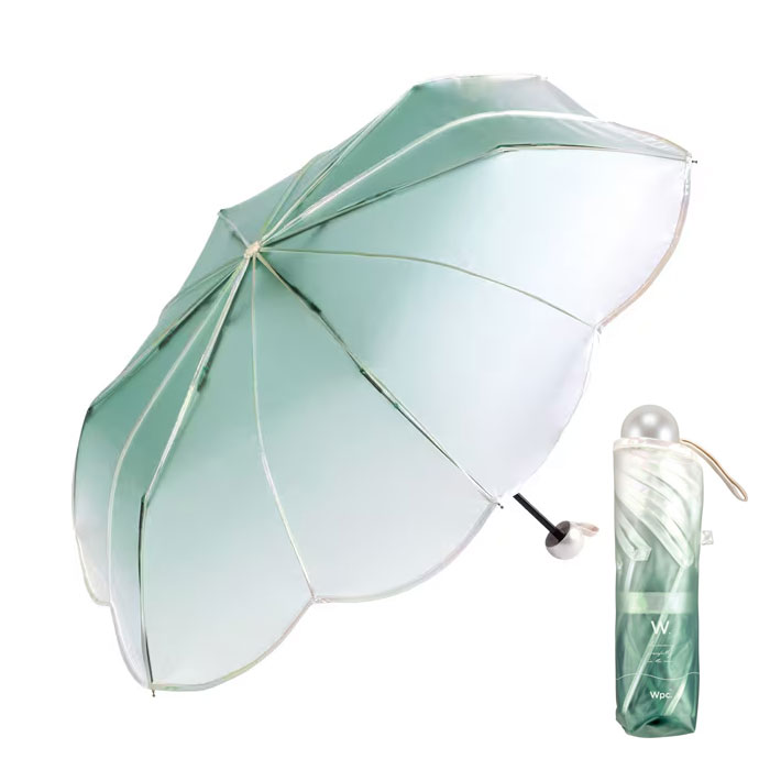 WPC 접이식 우산 비닐 우산 머메이드 엄브렐라 미니 49cm 수동식 민트 PT-0072-002MT