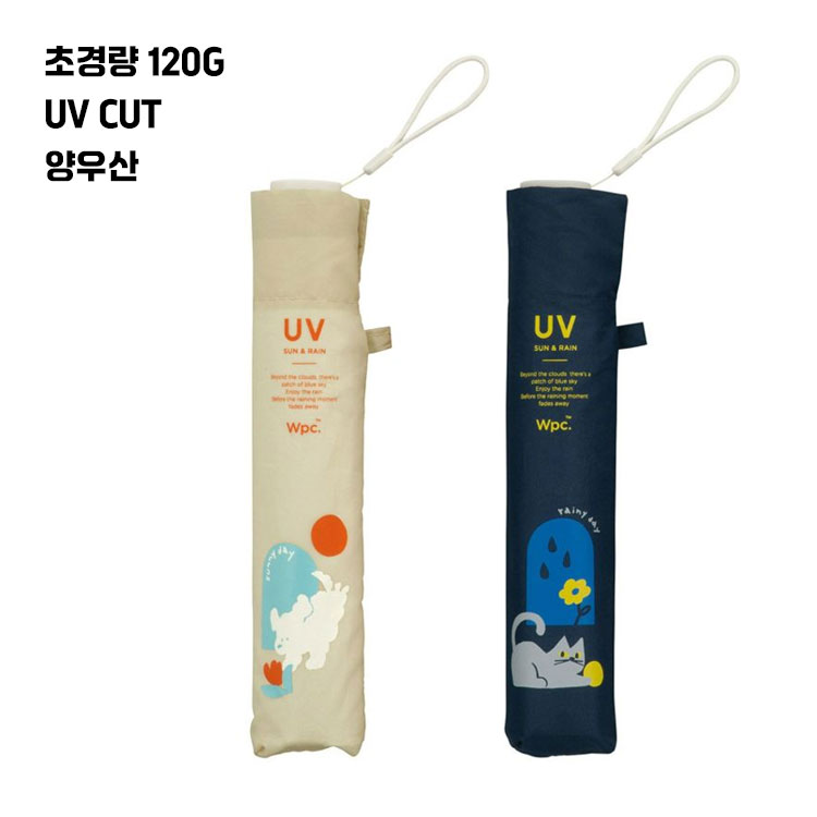 WPC 접이식 우산 양산 겸용 써니 앤드 레이니 미니 55cm 수동식 UV 차단 자외선 방지 효과 네이비 AL02-039-002NV