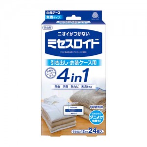 미세스로이드 서랍장 방충제 플로럴 서랍용 24개입  1년 방충 무향