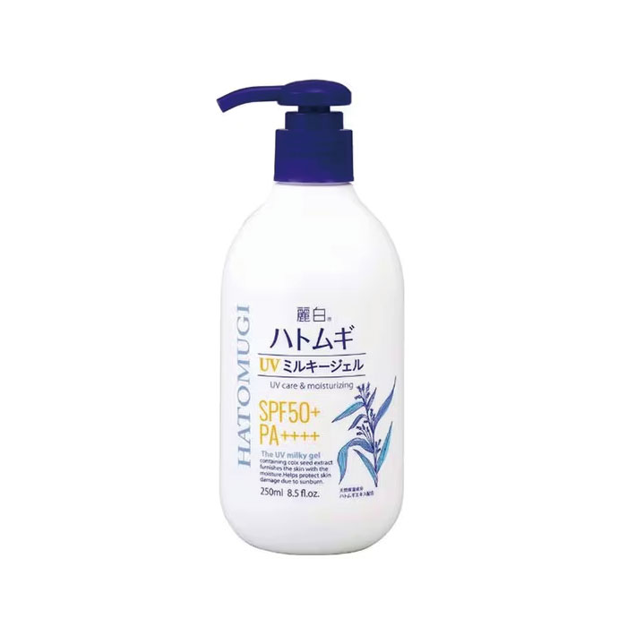 레이하쿠 율무 하또무기 UV 밀키 젤 SPF50+ PA++++  250 ml펌프 타입
