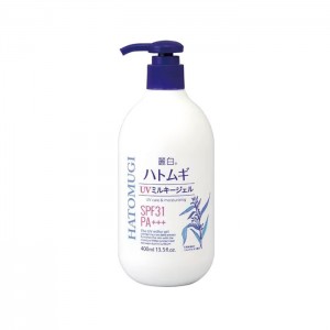 레이하쿠 율무 하또무기 UV 밀키 젤 SPF31 PA+++ 대용량 400ml