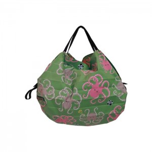 Shupatto  긴자 이토야 슈파토 컴팩트백 S 그린 핑크 문어디자인