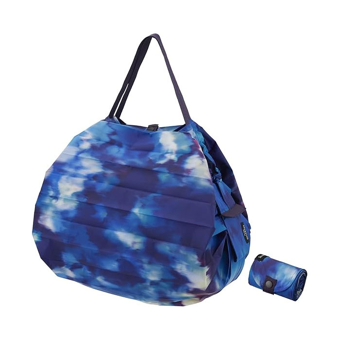 Shupatto 마나 컴팩트백 M (Jewels of the Sea) 야광조개 디자인 에코백 (100% 재활용 원단 사용 / 한 번에 접히는 접이식) 