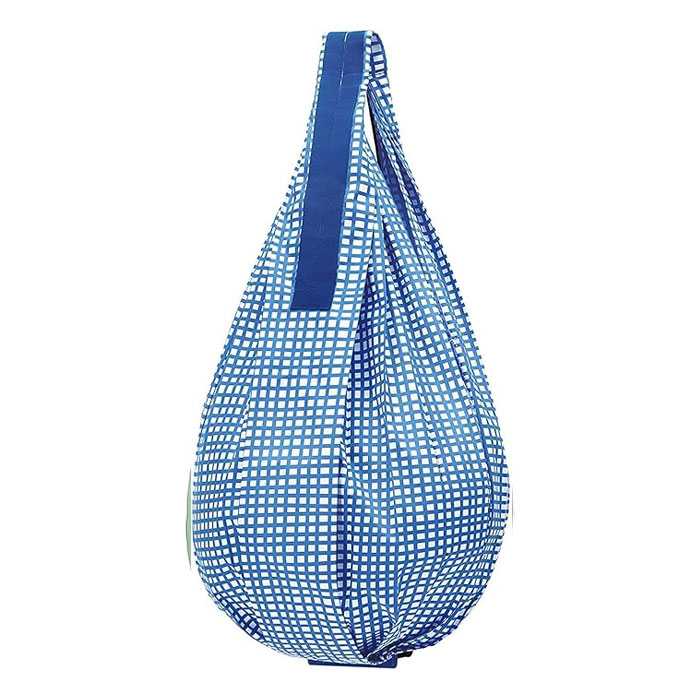 마나 슈파토컴팩트백 드럽 블루 체크  M 사이즈 16L