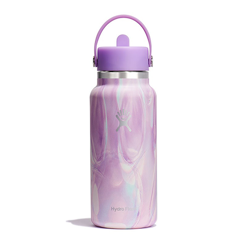 하이드로플라스크 Hydro Flask 젤리 32온스 와이드 마우스 플렉스 스트로우 텀블러 946ml JELLY 퍼플