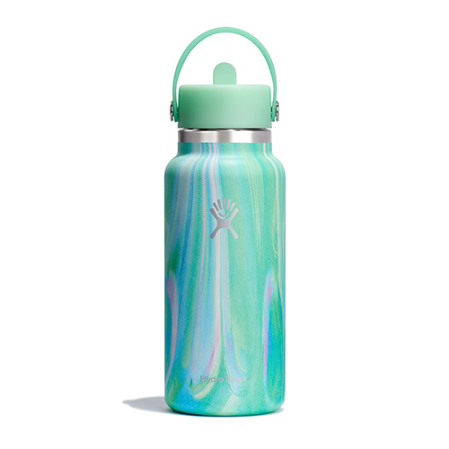 하이드로플라스크 Hydro Flask 젤리 32온스 와이드 마우스 플렉스 스트로우 텀블러 946ml JELLY 그린