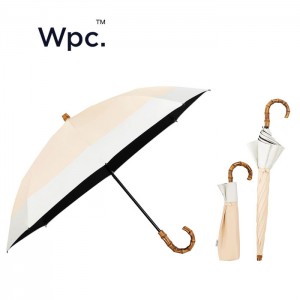 Wpc. 최강의 양산 UVO(우보) 접이식 2단 배색  베이지×오프화이트 (UVO2F-011)