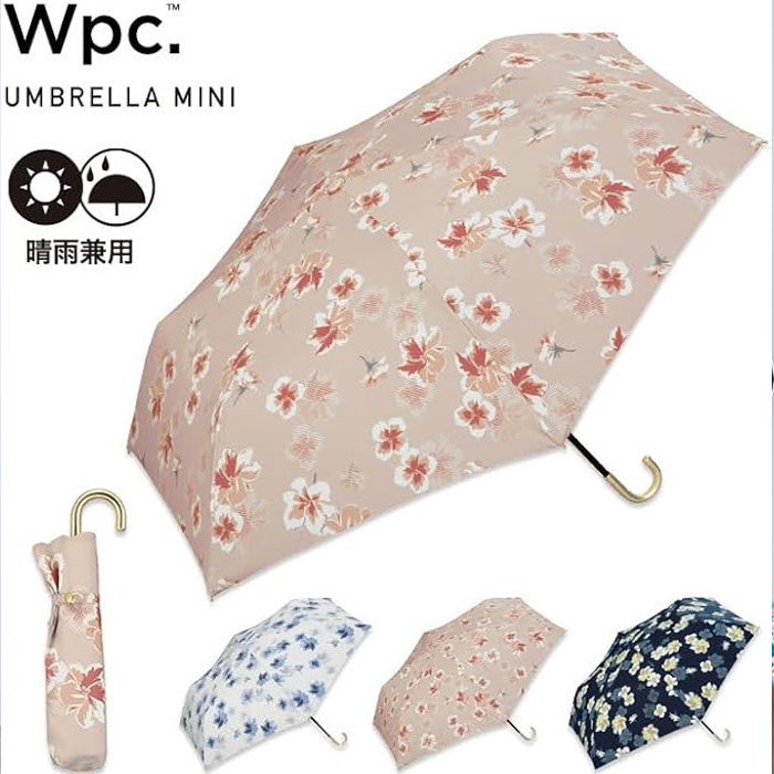 Wpc. 우산 접이식 아잘레아 미니  오프화이트  겸용  골격 길이 50cm  무게 170g (3813-014-002)