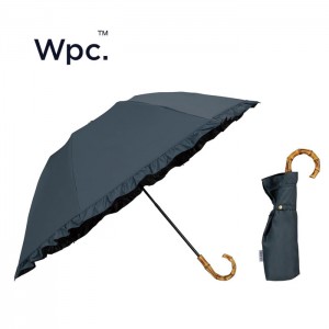 Wpc. 최강의 양산 UVO(우보) 접이식 3단 프릴형  블루그레이  골격 길이 55cm (UVO3F-017)