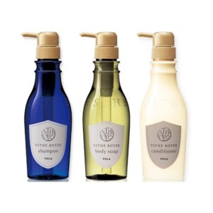 일본 POLA 폴라 에스테로와이에 논 실리콘 샴푸 컨디셔너 바디소프 3 종세트 각 400ml