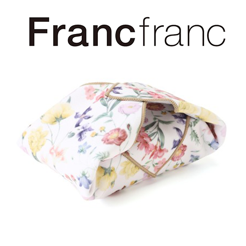 Francfranc 프랑프랑 매듭 없이 감쌀 수 있는 런치 크로스 멀티 플라워 만능 보자기! 극세사 매직 보자기 점착 랩파우치