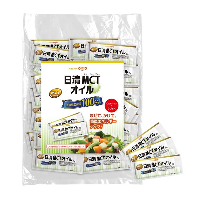 닛신 MCT 오일 6g×50포 MCT 100% 에너지로 전환 용이 영양사 99% 추천 소포장 휴대 간편